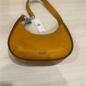 DKNY Yellow Leather Shoulder Bag